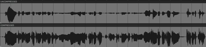 An image comparing the difference between a compresed and an uncompressed audio signal